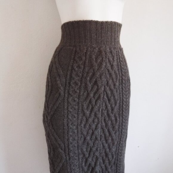 NWT Chloé Cable Knit Pencil Skirt Size M - Picture 3 of 5